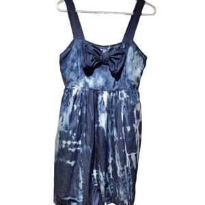 Jeans dresses with bow